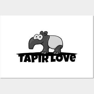 Cute Malayan Tapir Love I Love Tapirs Posters and Art